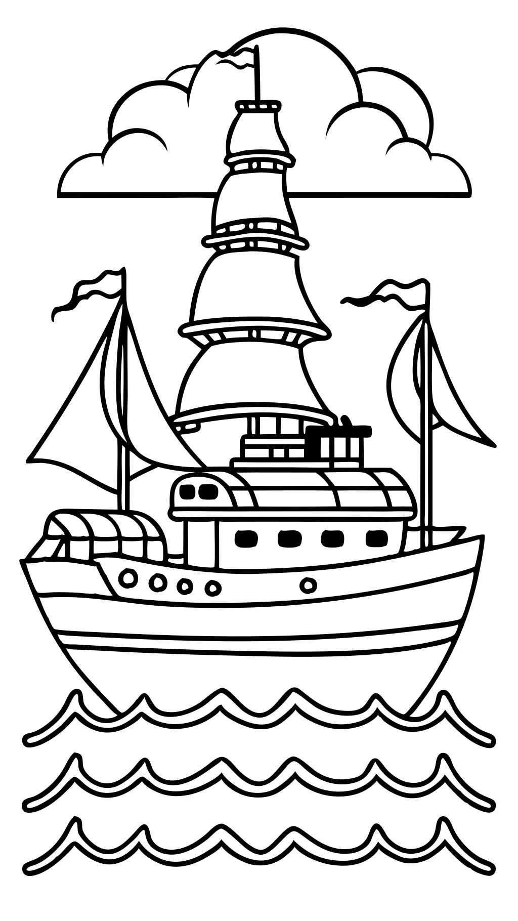 coloring pages for boats